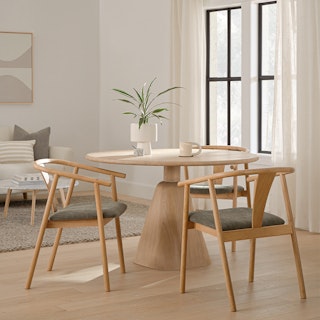 Kurasi 48" Solid Wood Round Dining Table - Natural
