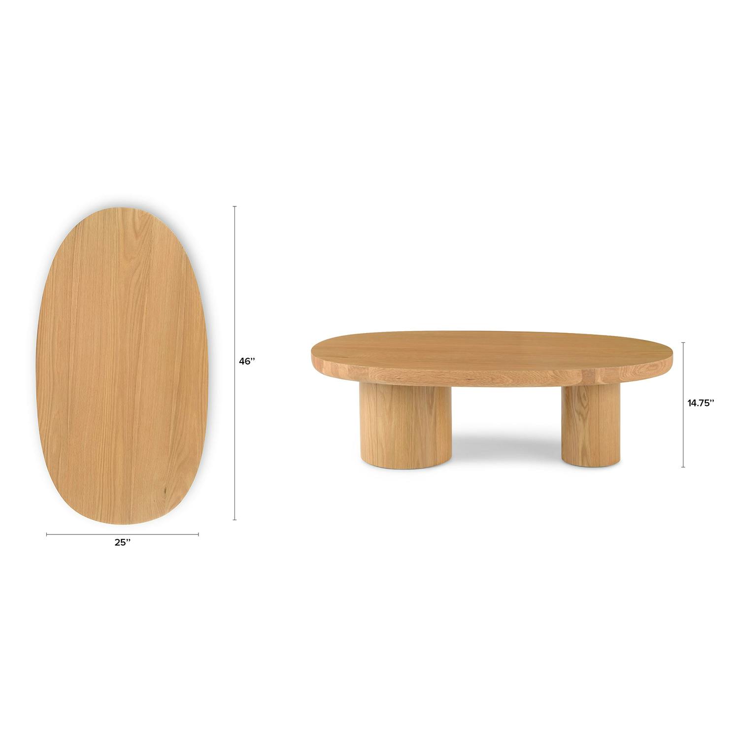 Baarlo Oak Solid Wood Coffee Table, Japandi Style | Article