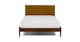 Lenia Plush Yarrow Gold Queen Bed - Gallery View 2 of 15.