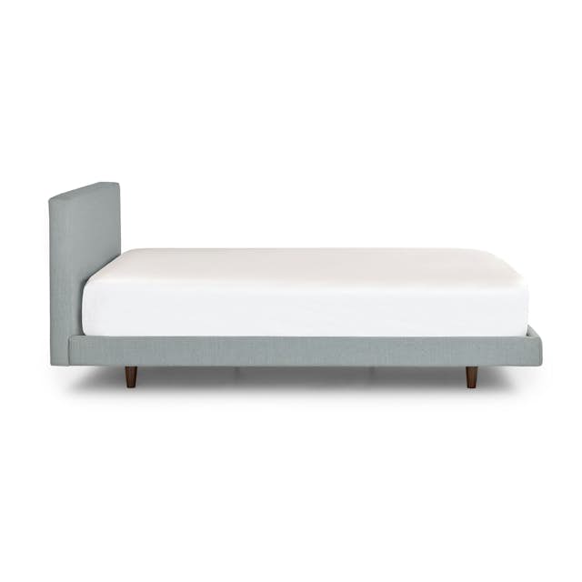 Tessu Sprout Aqua Fabric QueenSized Bed Frame w/ Headboard Article