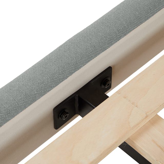 Tessu Sprout Aqua Fabric QueenSized Bed Frame w/ Headboard Article