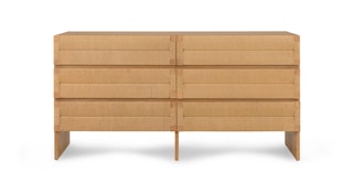 Monterey Oak 6 Drawer Double Dresser