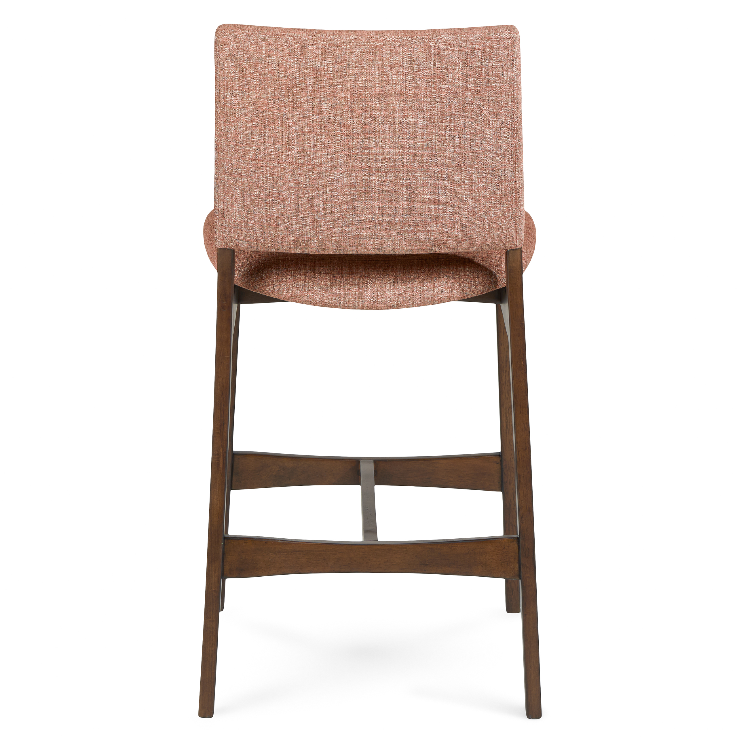 Nosh Rosehip Orange Fabric & Solid Wood Counter Stool | Article
