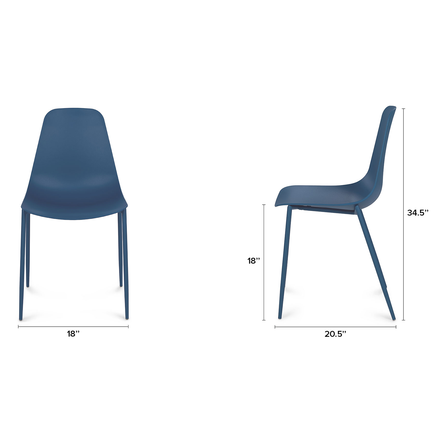 Svelti Dining Chair - Berry Blue - Thumbnail 5