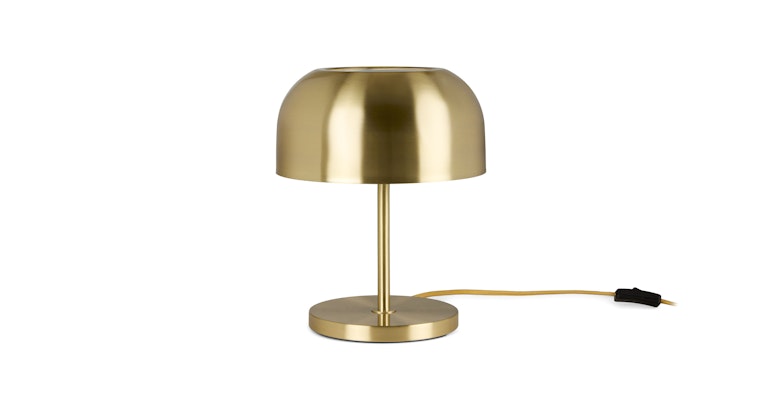 Verfijnen Streven Product Oslo Brushed Brass Metal Mushroom Table Lamp | Article