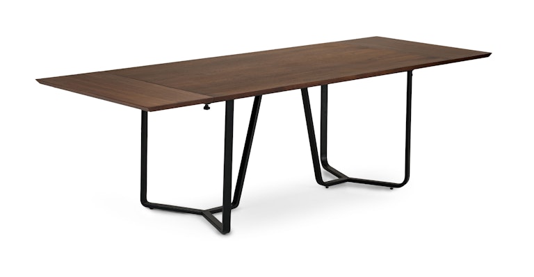 Fulton Walnut Dining Table for 8, Extendable - Primary View 1 of 14 (Open Fullscreen View).