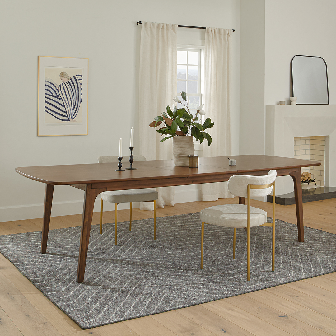 Plumas Solid Wood & Walnut Extendable Dining Table | Article