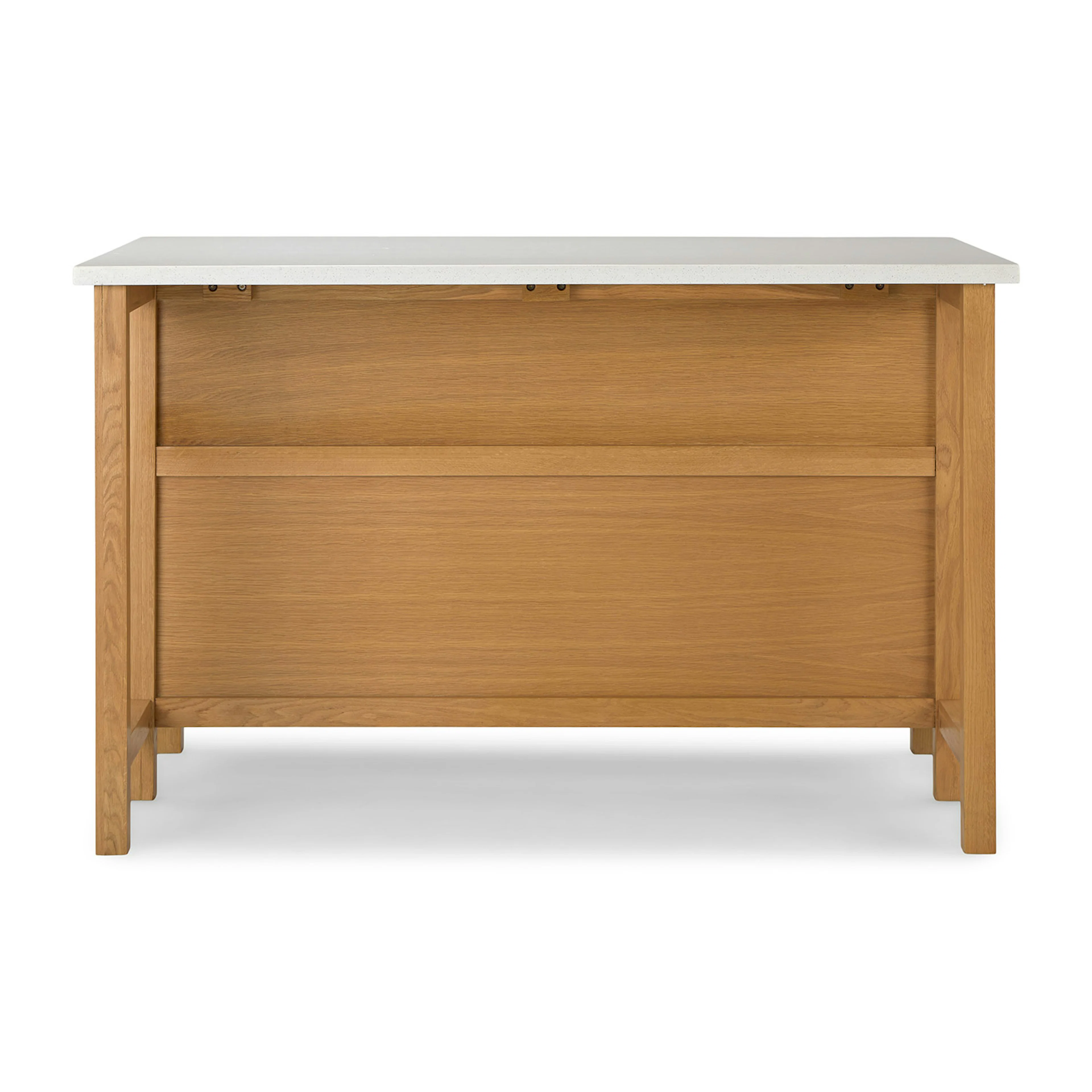 Quincy 57.5" Oak Kitchen Island - Stylish & Functional