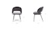 Kapp Plush Pacific Charcoal Dining Chair - Gallery View 12 of 12.