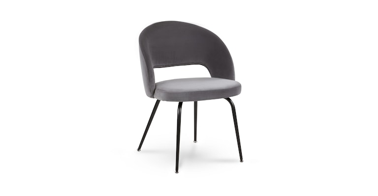 Kapp Plush Pacific Charcoal Dining Chair - Primary View 1 of 12 (Open Fullscreen View).