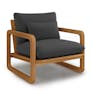Laholm 36.5" Outdoor Lounge Chair - Dravite Black
