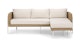 Aby Dravite Ivory Reversible Sectional - Gallery View 1 of 15.