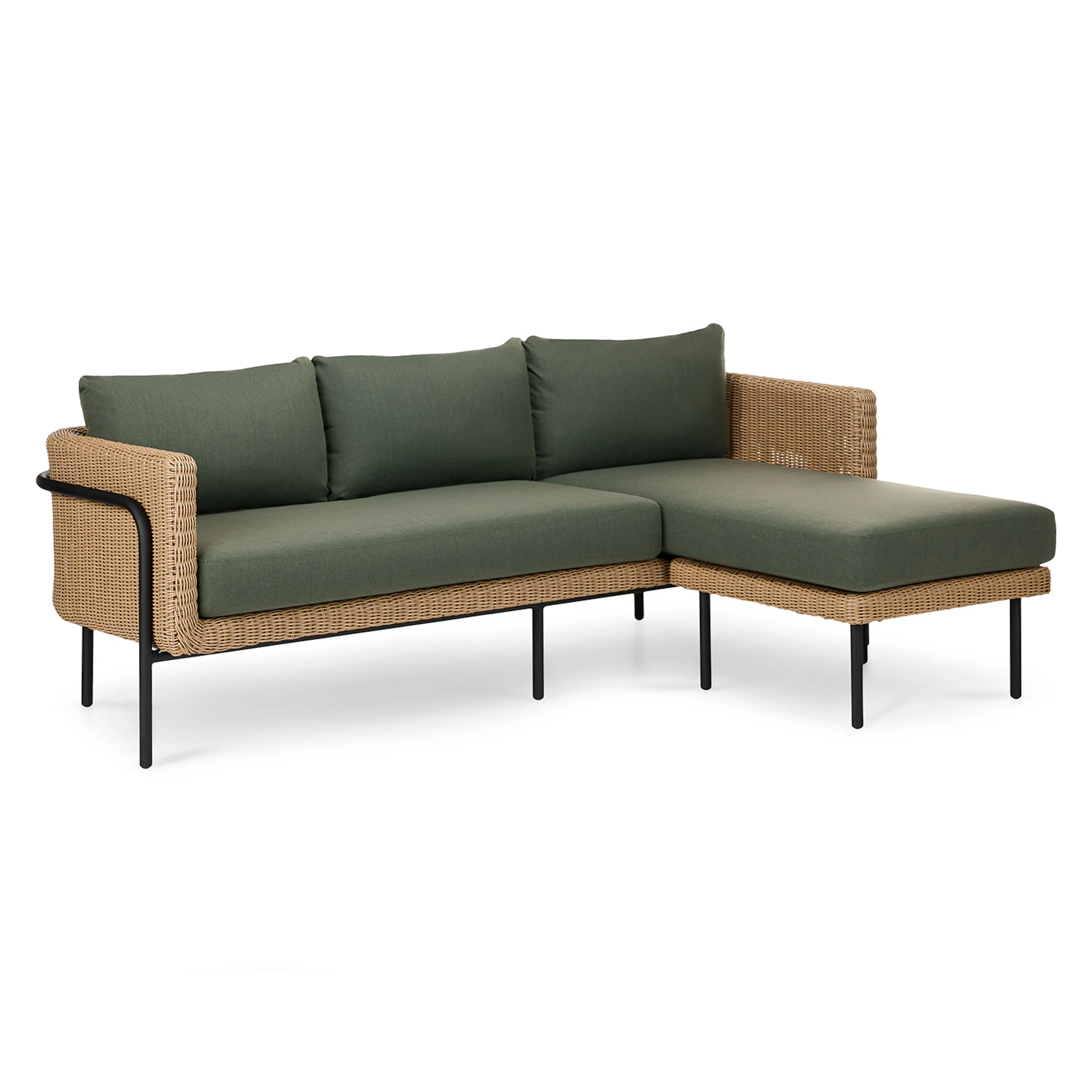 Aby 88" Outdoor Reversible Sectional - Dravite Green