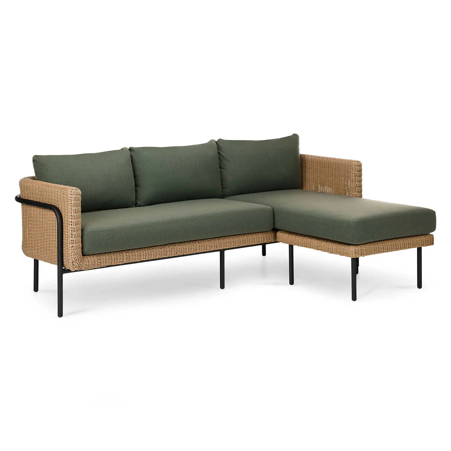 Aby 88" Outdoor Reversible Sectional - Dravite Green