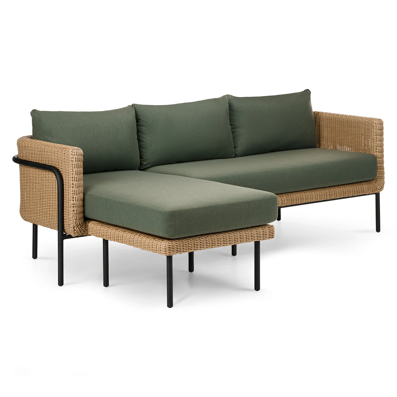 Aby 88" Outdoor Reversible Sectional - Dravite Green