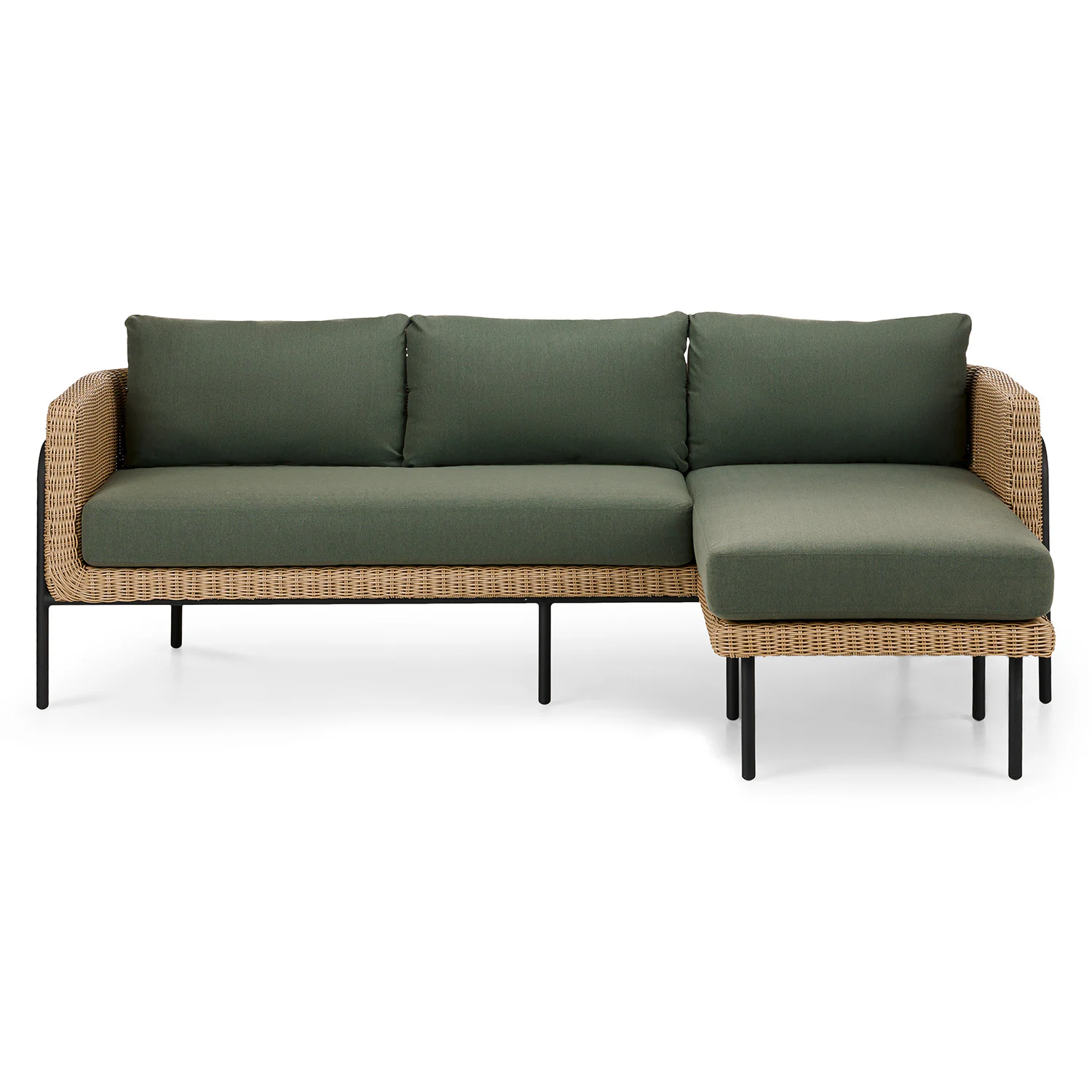 Aby 88" Outdoor Reversible Sectional - Dravite Green