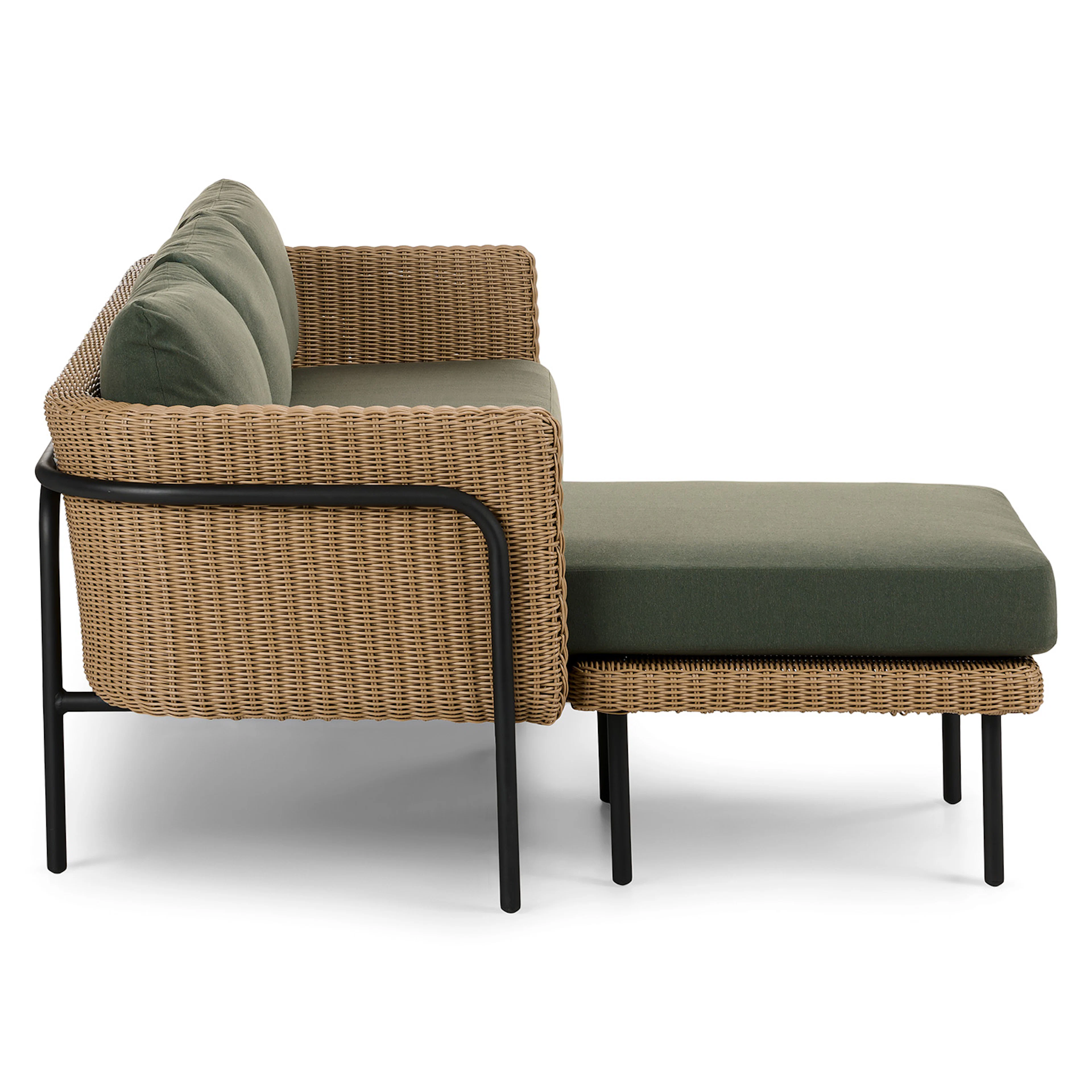 Aby 88" Outdoor Reversible Sectional - Dravite Green