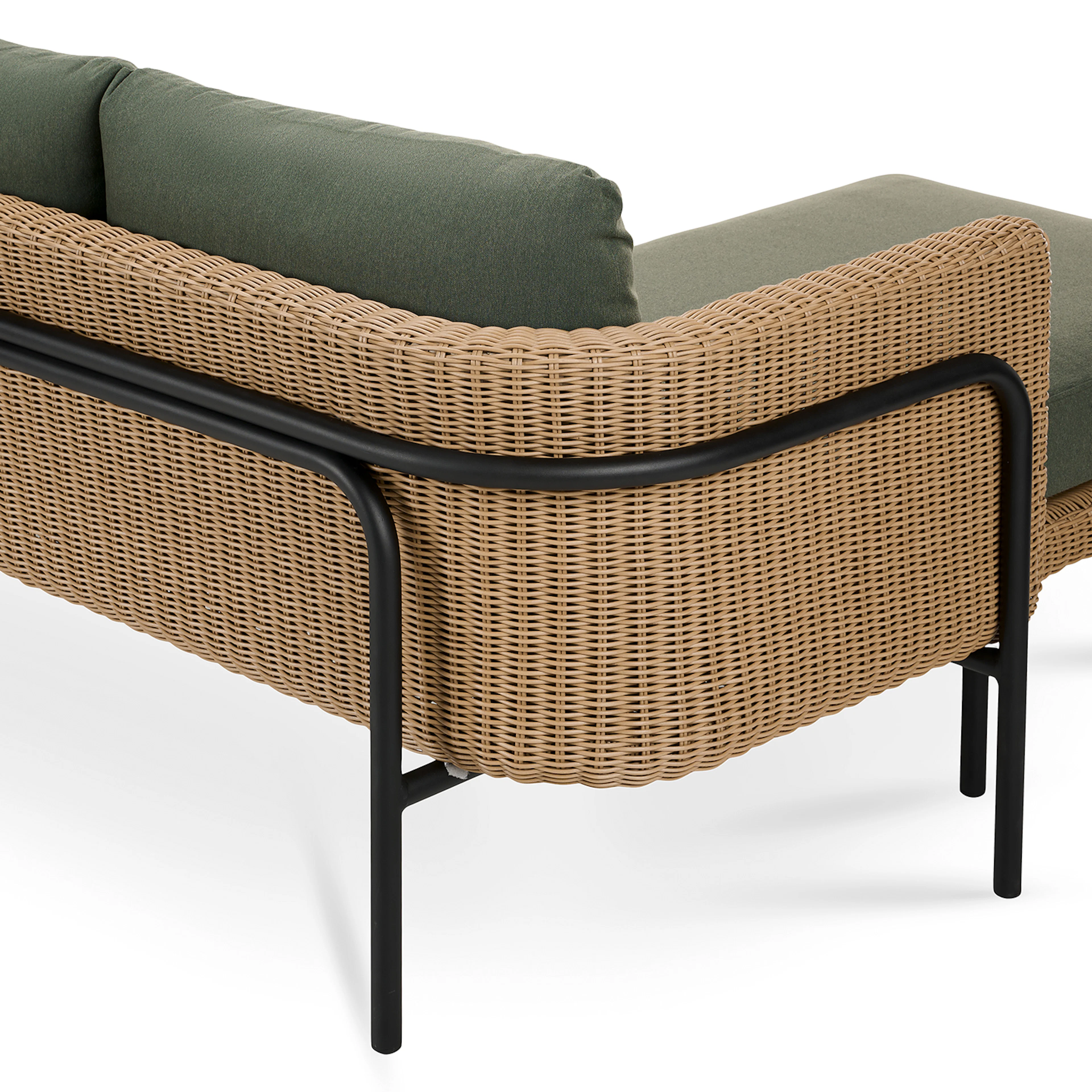 Aby 88" Outdoor Reversible Sectional - Dravite Green