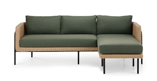 Aby Dravite Green Reversible Sectional