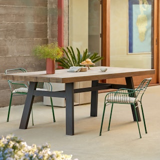 Sardis 94" Outdoor Dining Table - Vintage Brown