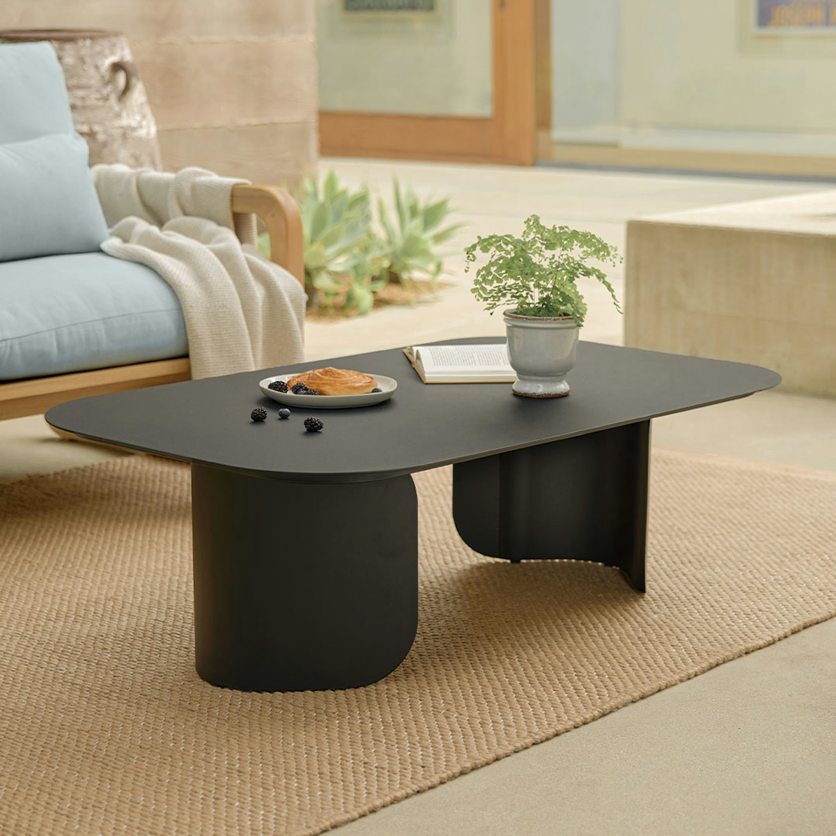 Skane Black & Powder Coated Steel Outdoor Coffee Table | Article