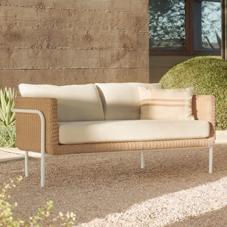 Aby 69.5" Outdoor Loveseat - Dravite Ivory