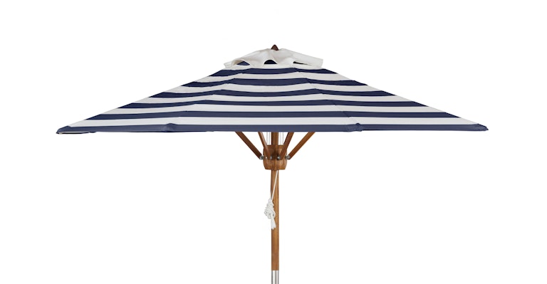 Maria Stripe Navy Umbrella - Primary View 1 of 6 (Open Fullscreen View).