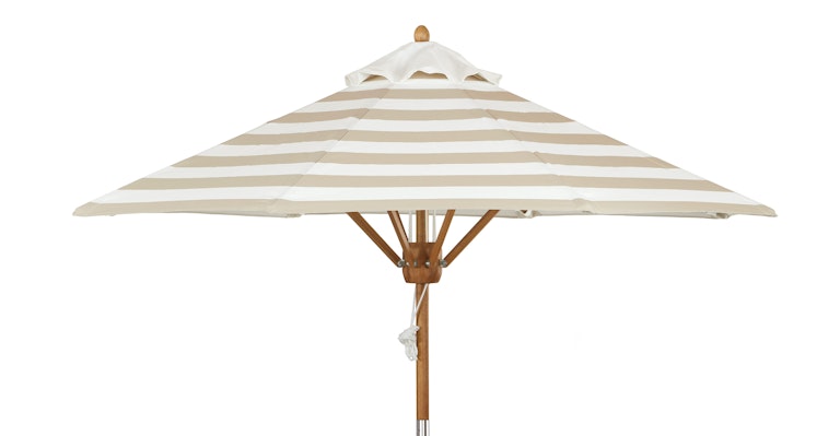 Maria Stripe Taupe Umbrella - Primary View 1 of 7 (Open Fullscreen View).