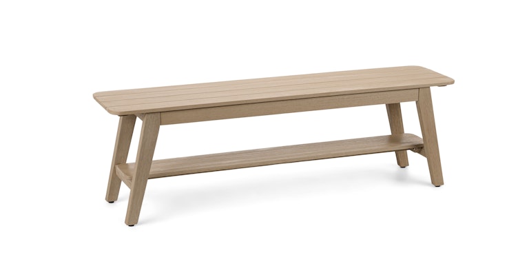 Eudo Washed Oak Bench - Primary View 1 of 10 (Open Fullscreen View).