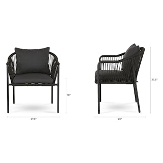 The Atica Outdoor Dining Table x Calicut Dining Chair Bundle - Primary View 1 of 6 (Click To Zoom).