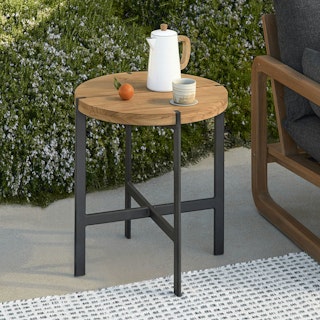 Haskel Outdoor Side Table - Shield Teak