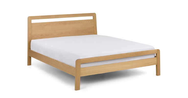 Dalsa Natural Oak Queen Bed - Primary View 1 of 14 (Open Fullscreen View).