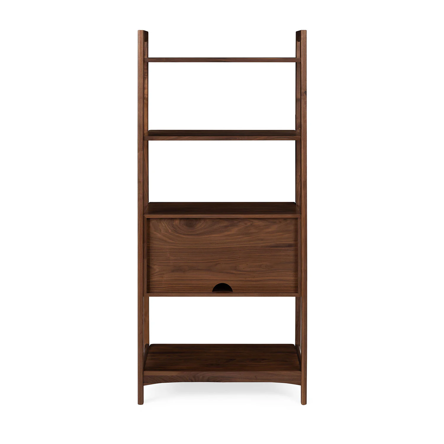 Krossa 31.5" Shelving Unit with Storage - Walnut