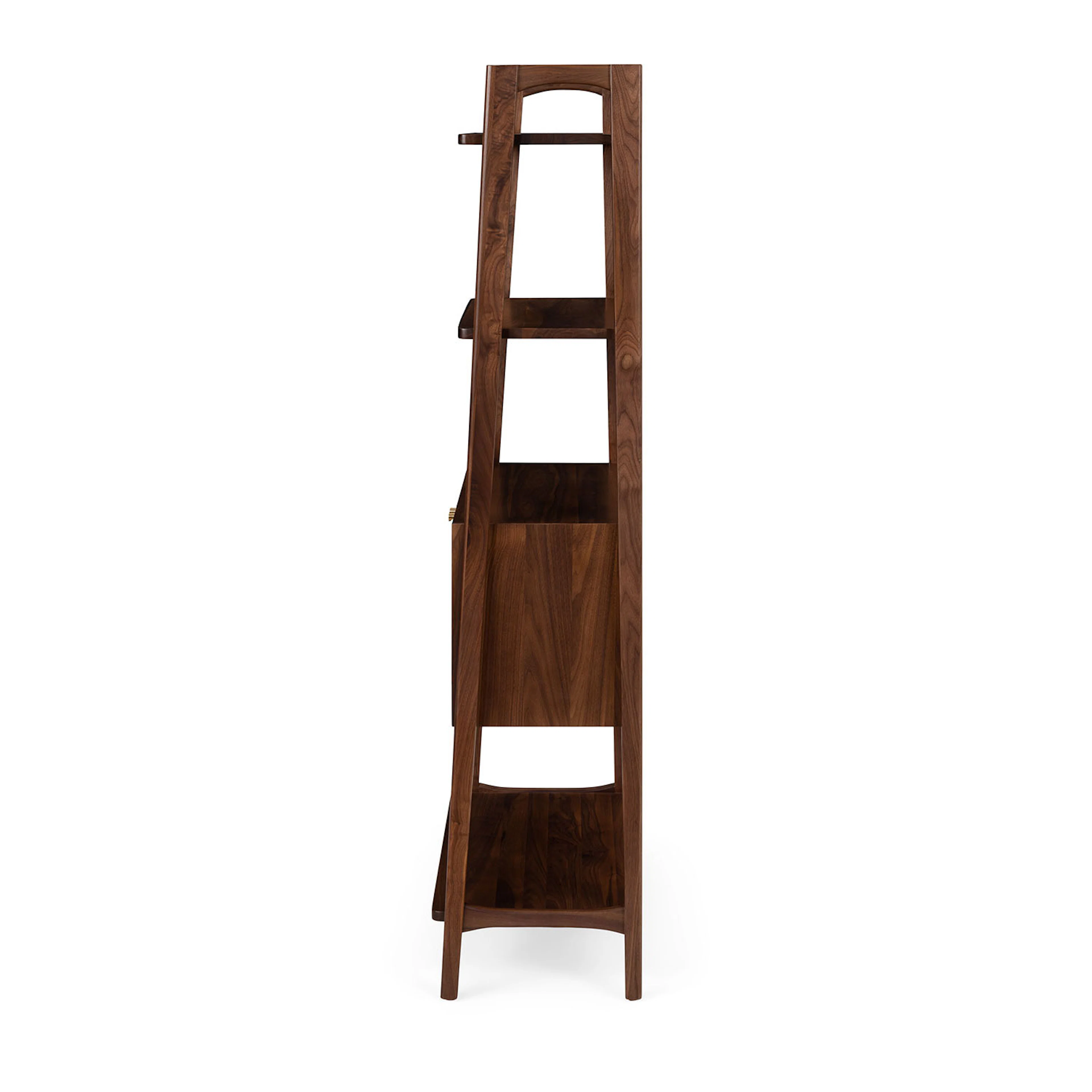 Krossa 31.5" Shelving Unit with Storage - Walnut