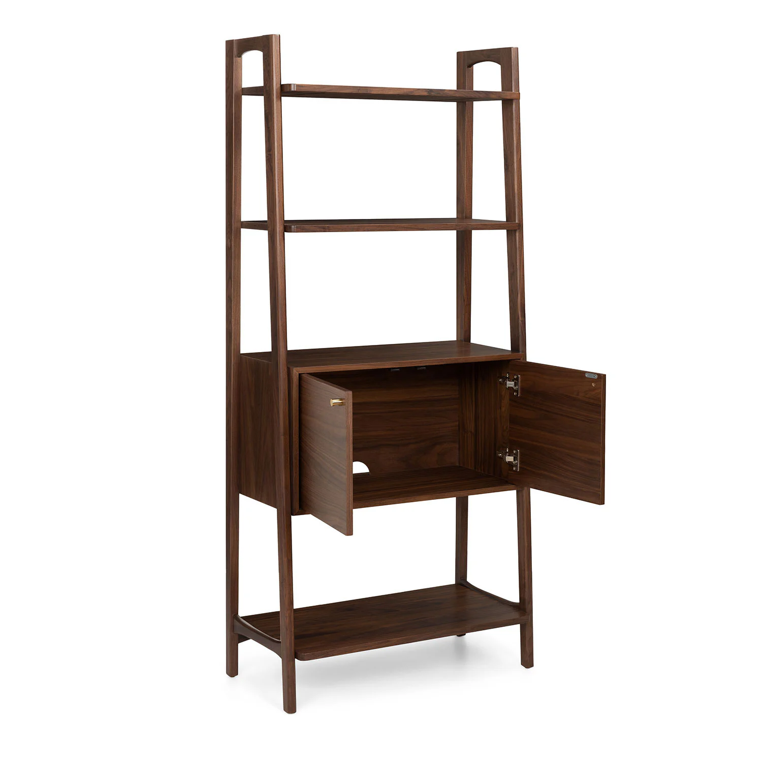 Krossa 31.5" Shelving Unit with Storage - Walnut