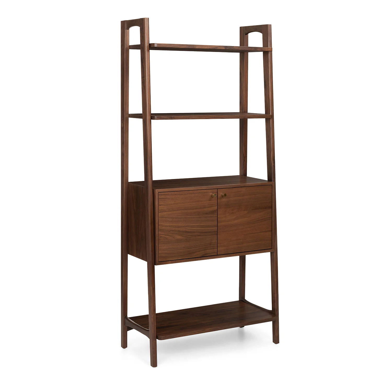 Krossa 31.5" Shelving Unit with Storage - Walnut