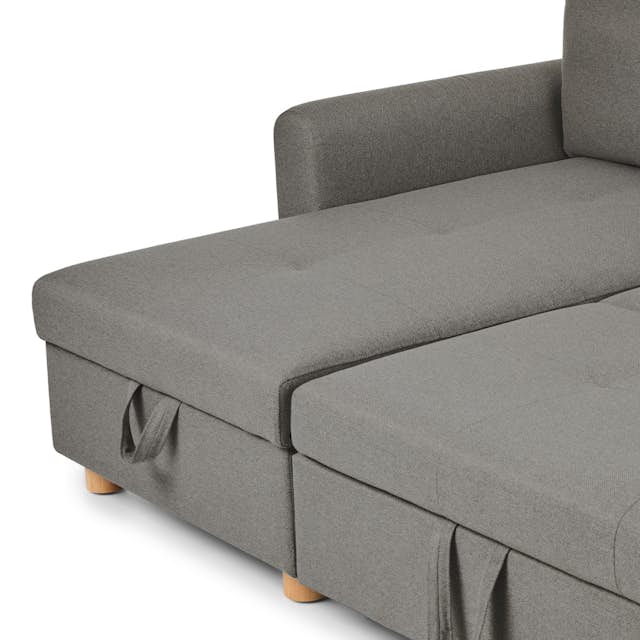 Nordby Henge Gray Fabric Reversible Sectional Article