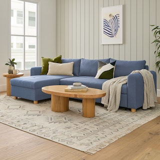Nordby Lull Blue Reversible Sleeper Sectional