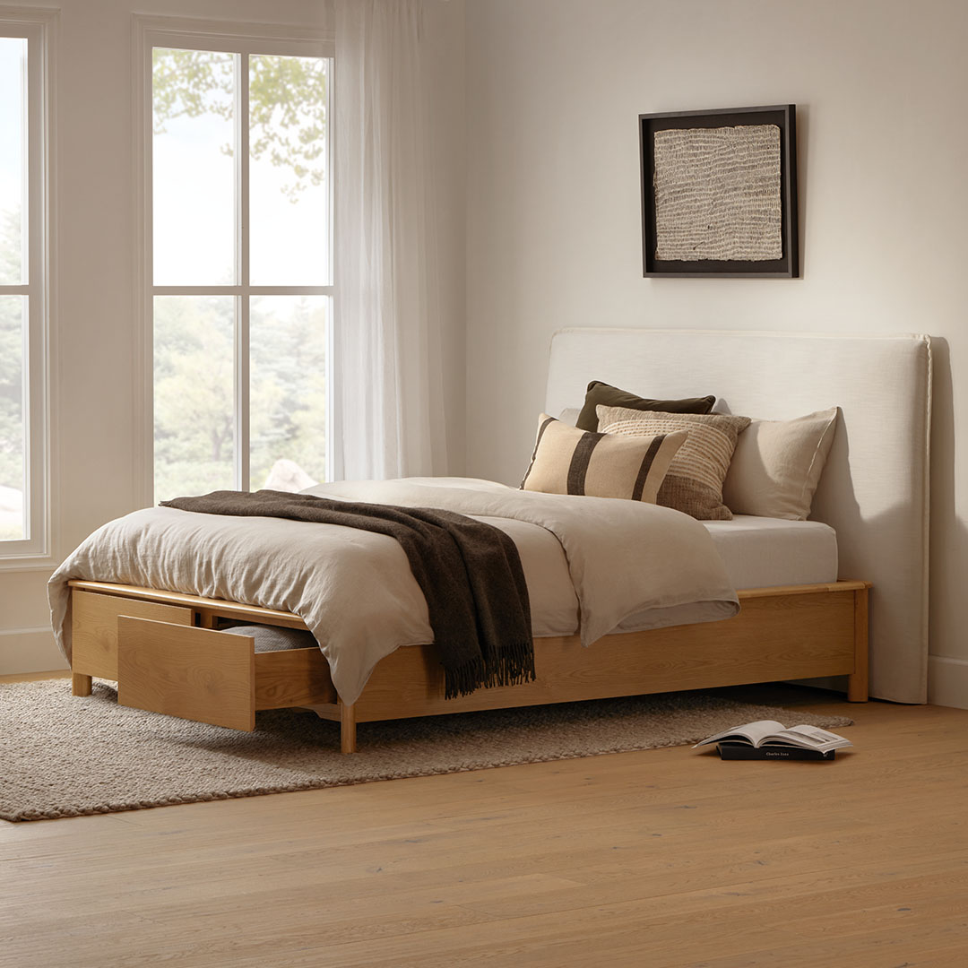 Basi walnut queen bed frame discount