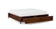 Pactera Walnut King Storage Bed - Gallery View 2 of 15.