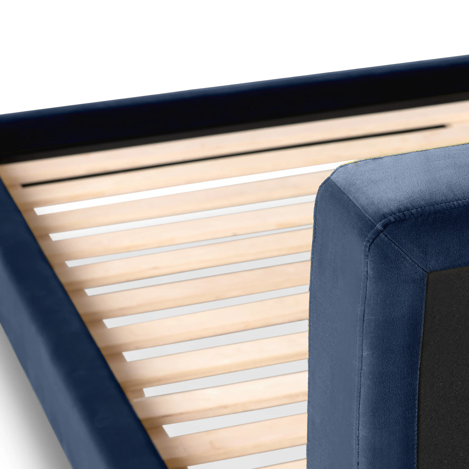 Sven Queen Tufted Velvet Bed - Cascadia Blue