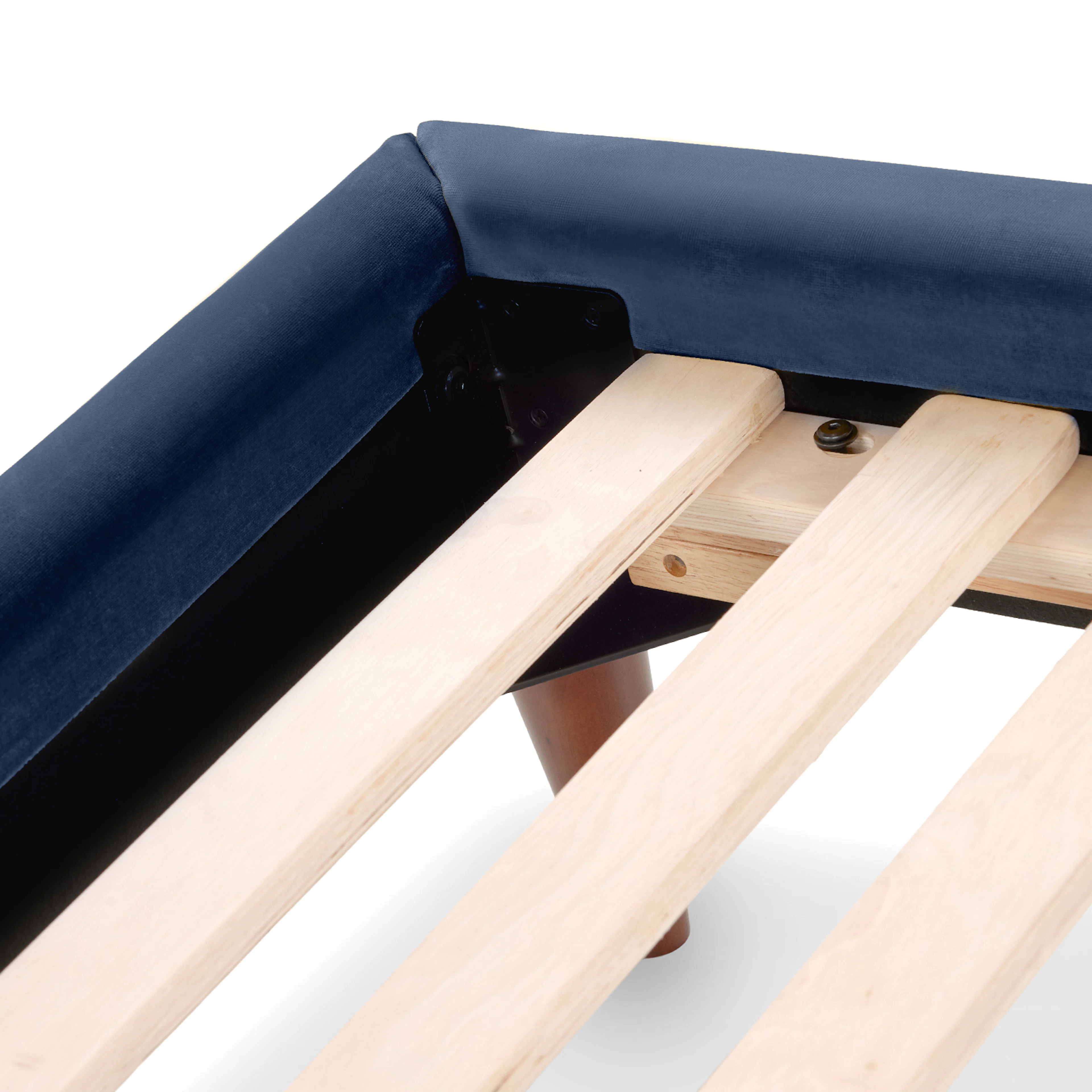 Sven Queen Tufted Velvet Bed - Cascadia Blue