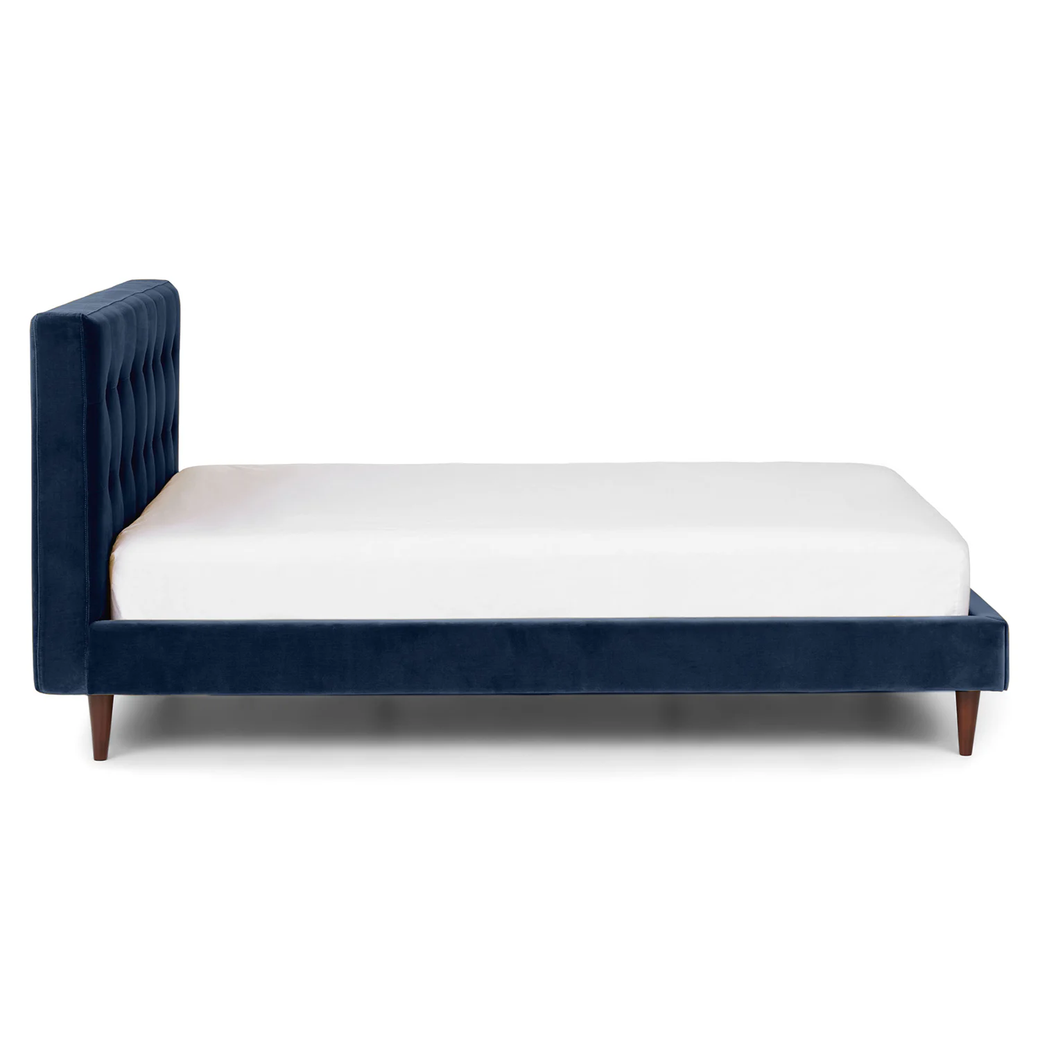 Sven Queen Tufted Velvet Bed - Cascadia Blue