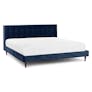 Sven King Tufted Velvet Bed - Cascadia Blue
