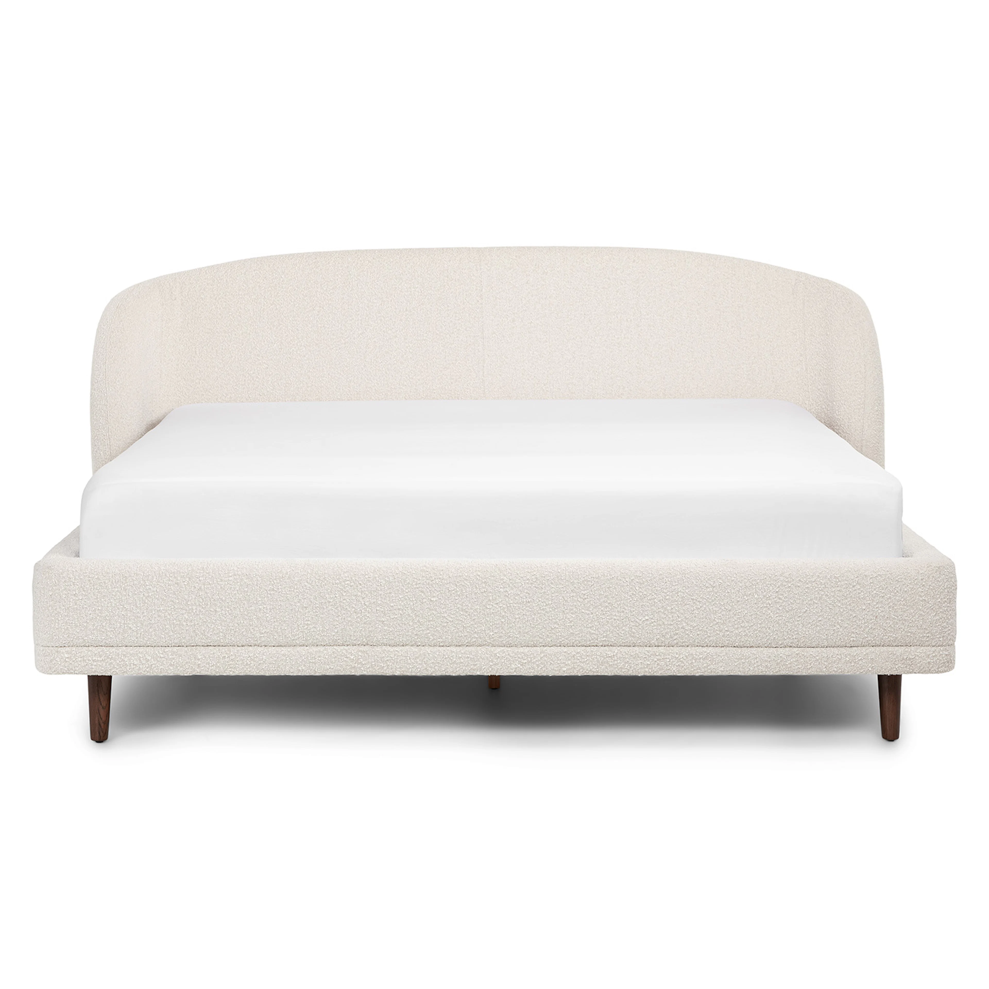 Kayra King Bed - Ivory Bouclé