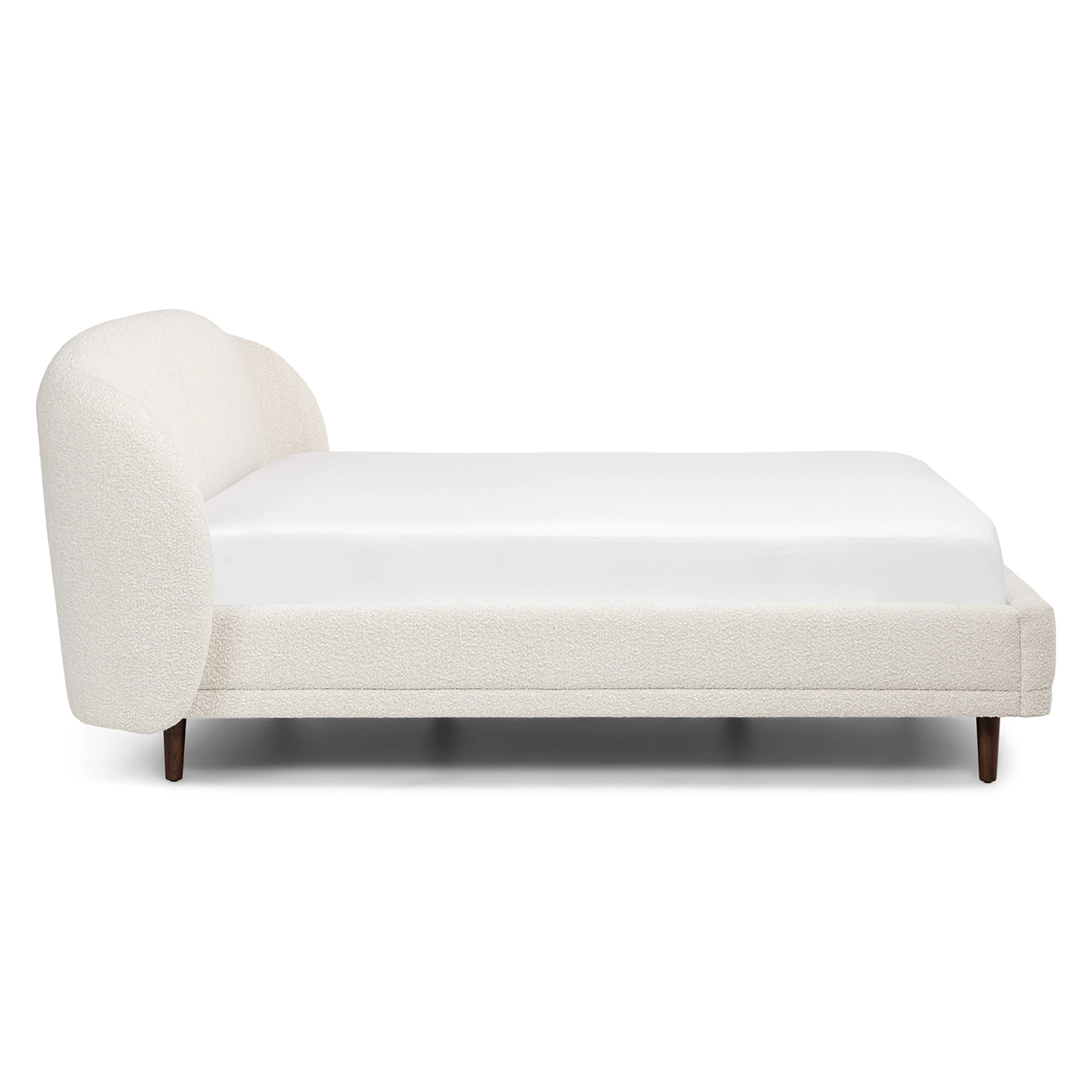 Kayra King Bed - Ivory Bouclé