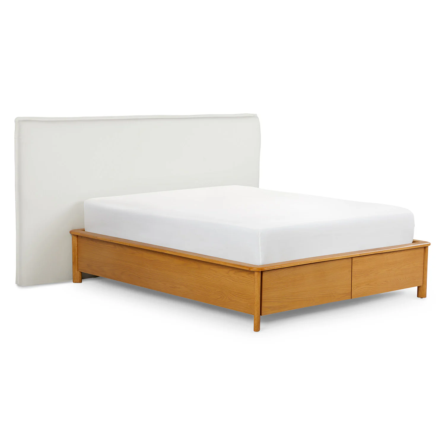 Saba Queen Slipcover Headboard - Boulevard White