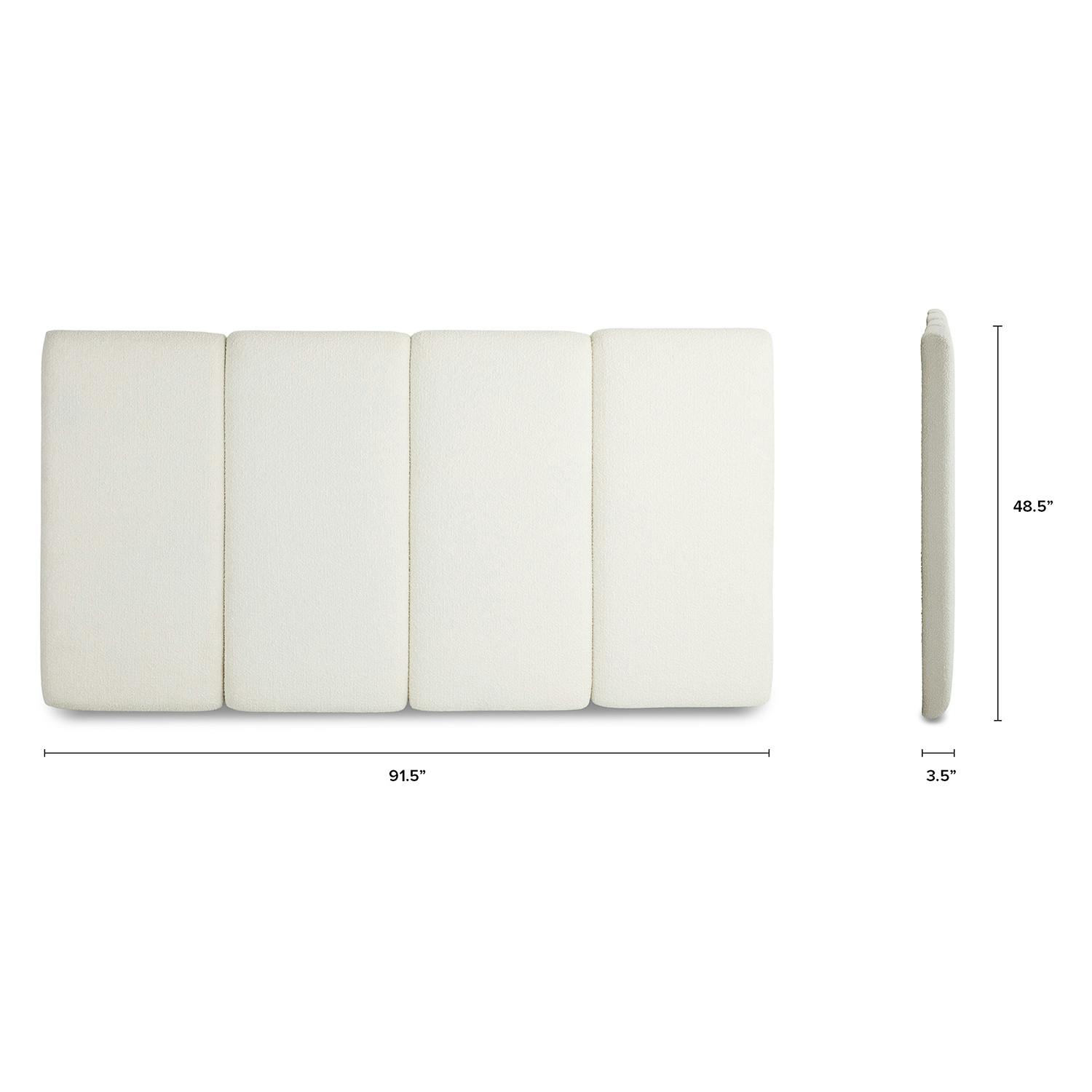 KingLunaページ⭐︎ Noel Lunaria White Bouclé King Wall-Mounted 48
