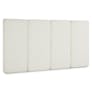 Noel King Headboard - Lunaria White Bouclé