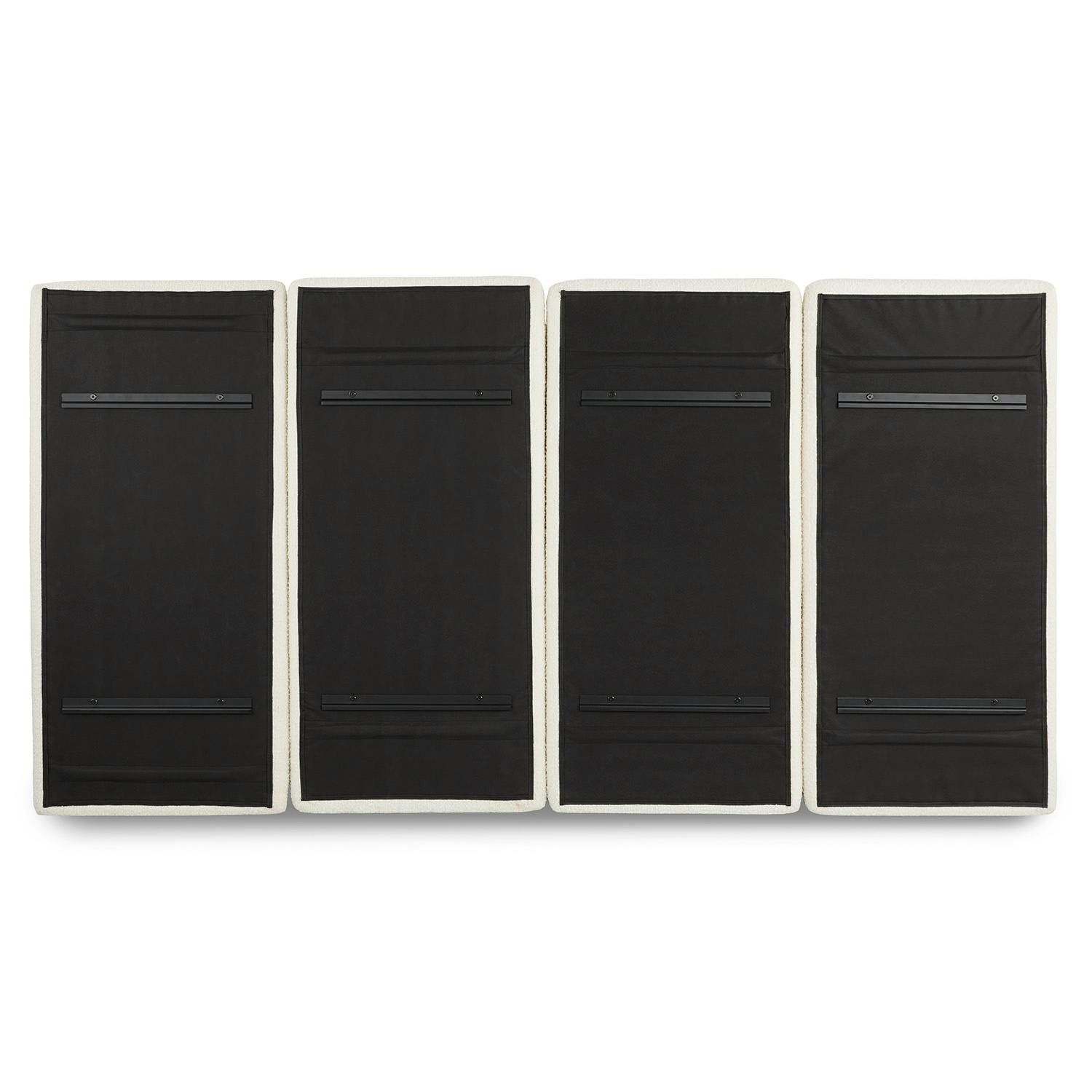 Noel Lunaria White Bouclé King Wall-Mounted 48